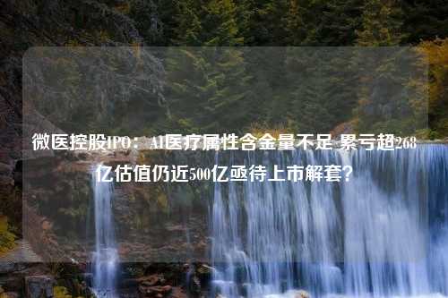 微医控股IPO：AI医疗属性含金量不足 累亏超268亿估值仍近500亿亟待上市解套？