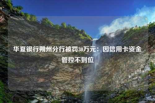 华夏银行朔州分行被罚30万元：因信用卡资金管控不到位